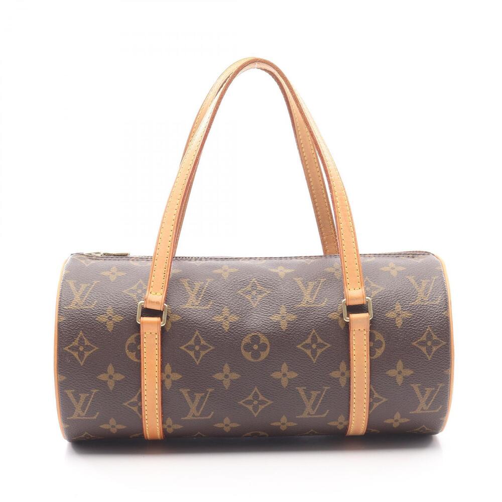 Louis Vuitton Papillon Handbag Canvas Leather Monogram Brown
